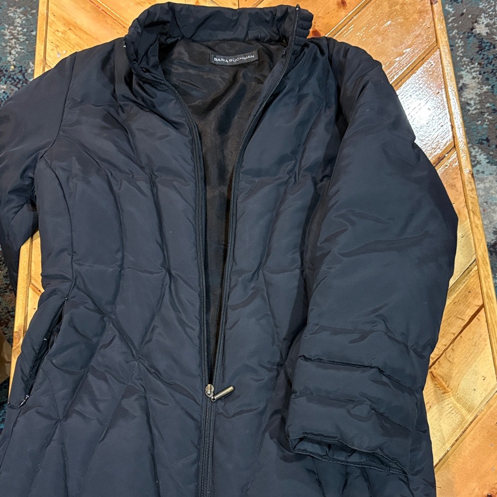 Dana Buchman Navy Puffer Jacket